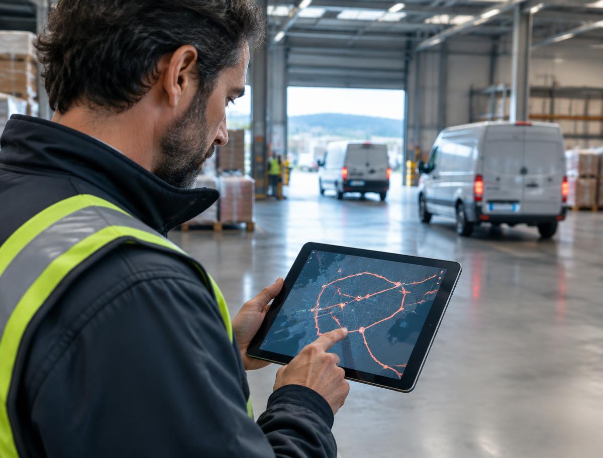 Fleet manager using a routing application